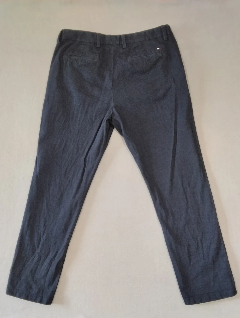 Tommy Hilfiger Slim Fit Chino Pants Mens 34X32 Navy Blue Cotton Mid Rise